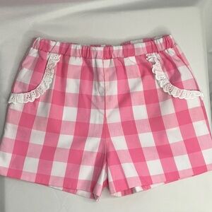 The Beaufort Bonnet Company Pink and White Gingham Shorts